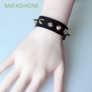 Mxfashione สายรัดข้อมือสีเงินหลากสีสําหรับผู้หญิงและผู้ชาย