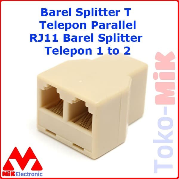 Barrel Splitter T โทรศัพท์ Parallel RJ11 Barrel Splitter โทรศัพท์ 1 ถึง 2