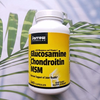 Glucosamine +Chondroitin +MSM 240 แคปซูล (Jarrow Formulas) ลดอาการปวดบริเวณข้อเข่า และข้อต่อต่างๆ