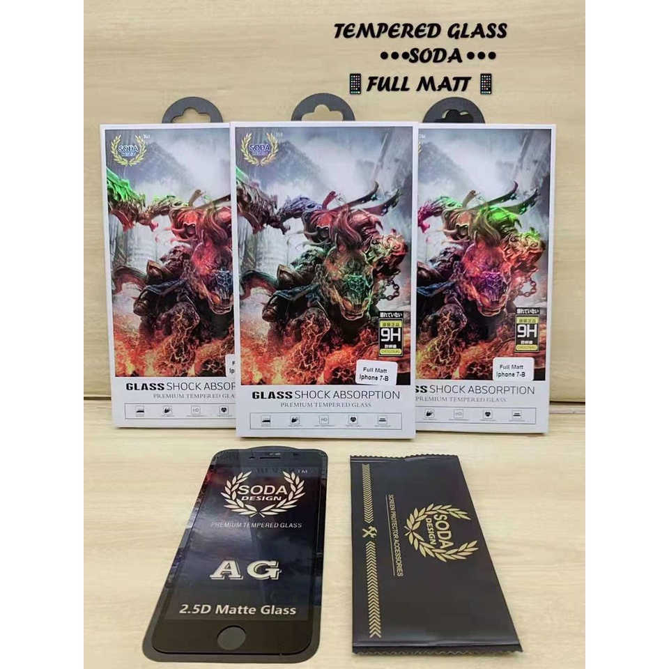 โพธิ์* 14, ip14 MAX , ip14 PRO,ip14 PRO MAX FULL MATT SODA TEMPERED GLASS