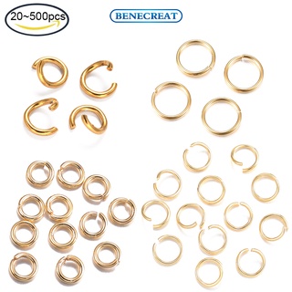 Benecreat แหวนสแตนเลส 20 - 500 ชิ้น For DIY Jewelry Making