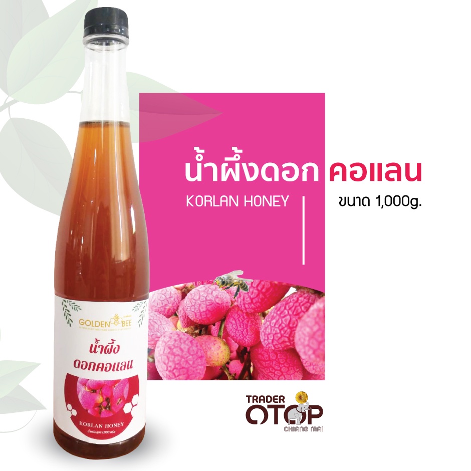 Korlan Honey 1,000g. น้ำผึ้งจากดอกคอแลน แบรนด์ Golden Bee