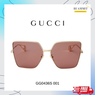 แว่นกันแดด Gucci GG0436S 001/ 002 ทรงButterfly ของแท้ จัดส่งฟรี!!