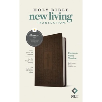 Bible:NLT Premium Value Thinline Filament ไขว้สีน้ําตาลที่เปิดใช้งาน