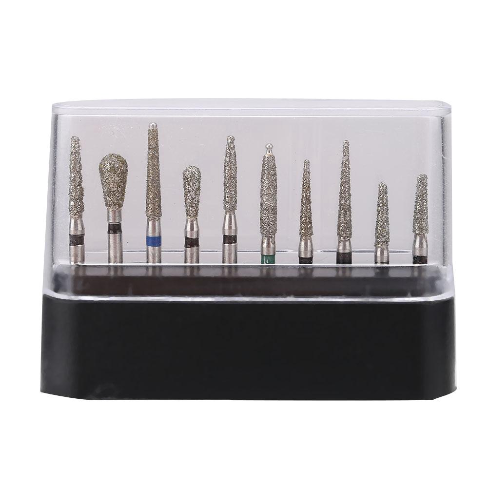 10pcs /set High Speed Dental Tungsten Steel Crown Metal Cutting Burs FG1957 USA xguli.th