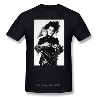 ผ้าฝ้ายคอกลมเสื้อยืดแขนสั้น ผ้าฝ้าย พิมพ์ลาย HKFZ Edward Scissorhands Depp Ryder Edward Scissorhands แฟชั่นสําหรับผู้ชาย