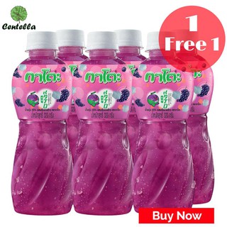 Kato 25% GRAPE+NATA COCONUT 320 Ml. Pack. 6 Bottle. พิเศษ ซื้อ 1 เเถม 1 Special Buy 1 free 1