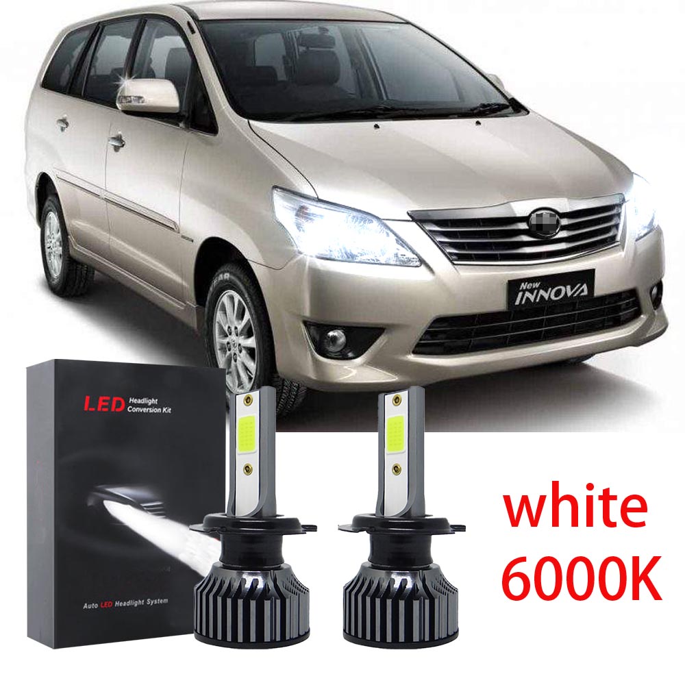 สําหรับ Toyota Innova AN40 2005-2010 2011 2012 2013 2014 2015 2016 ​(ไฟหน้า) - ไฟหน้า LED อัตโนมัติ 6000K สีขาว ชุดละ 2 ชิ้น