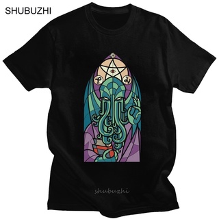 เสื้อยืดผ้าฝ้ายพิมพ์ลายขายดี เสื้อยืดแขนสั้น ผ้าฝ้าย พิมพ์ลายกราฟฟิค Church Of Cthulhu สําหรับผู้ชาย เสื้อยืด พิมพ์ลาย L