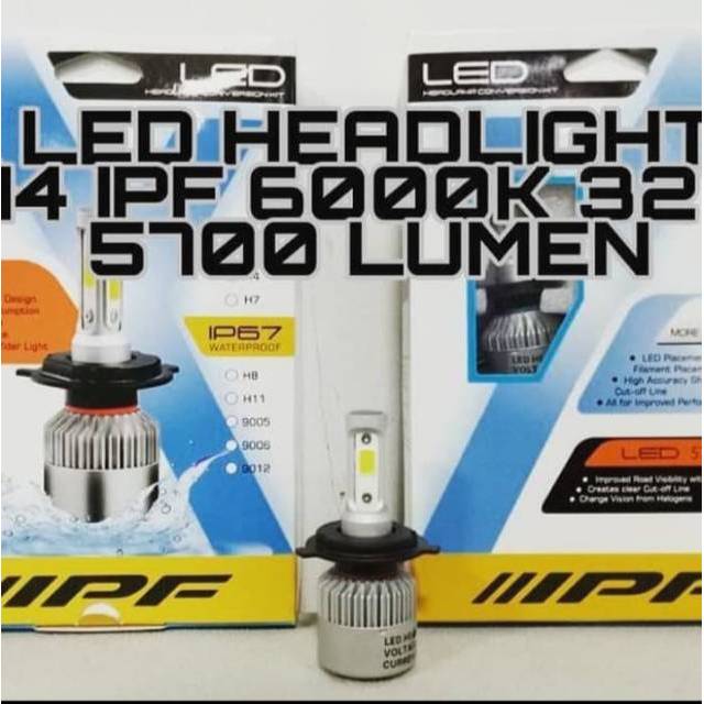 หลอดไฟรถยนต์ LED IPF H4 6000K ORIGINAL