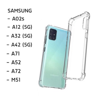 SAMSUNG ทุกรุ่น เคสใส กันกระแทก เคส TPU เคสกันกระแทก เสริมมุม  A02s  A12  A32 5G A42 A71 A72 A52 M51