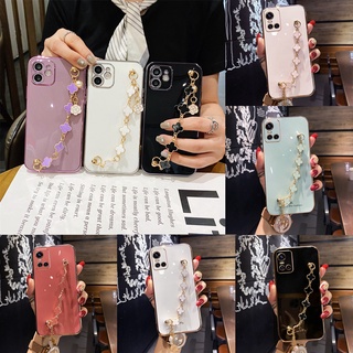 เคส Samsung M21 M51 J6 J4 Plus 2018 J7 J2 Prime Pro 2017 โคลเวอร์ สร้อยข้อมือ มันวาว เคสนิ่ม