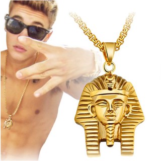 2019 new fashion hipster hiphop necklace mens Egyptian pharaoh pendant pendant titanium steel ornament personality