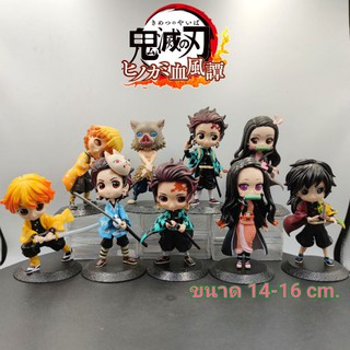 โมเดล Qposket ดาบพิฆาตอสูร Kimitsu No Yaiba  มี 6แบบ ขนาดใหญ่ 12-16Cm. ไม่มีกล่อง งานสวย ราคาถูก เก็บเงินปลายทางได้