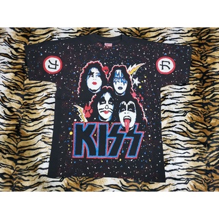 ๊เสื้อวงร็อคคิส KISS⚡OVP โอเวอร์ปริ้น วินเทจงานใหม่ทำเก่า สกีนหน้าหลัง ป้าย HANES