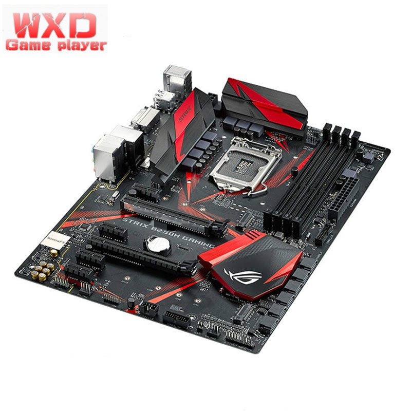 เมนบอร์ดเล่นเกม สําหรับ asus ROG STRIX B250H GAMING DDR4 LGA 1151 B250 64GB USB2.0 USB3.0 DVI HDMI #2