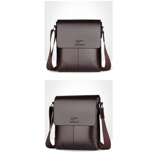 กระเป๋าสะพายไหล่ กระเป๋าเมสเซนเจอร์หนัง สำหรับผู้ชาย Messenger Bag PU Leather