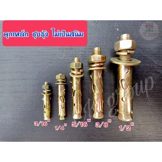 พุกเหล็ก ชุบรุ้ง ไม่เป็นสนิม พุ๊กเหล็ก ขนาด 3/16",1/4",5/16",3/8",1/2"