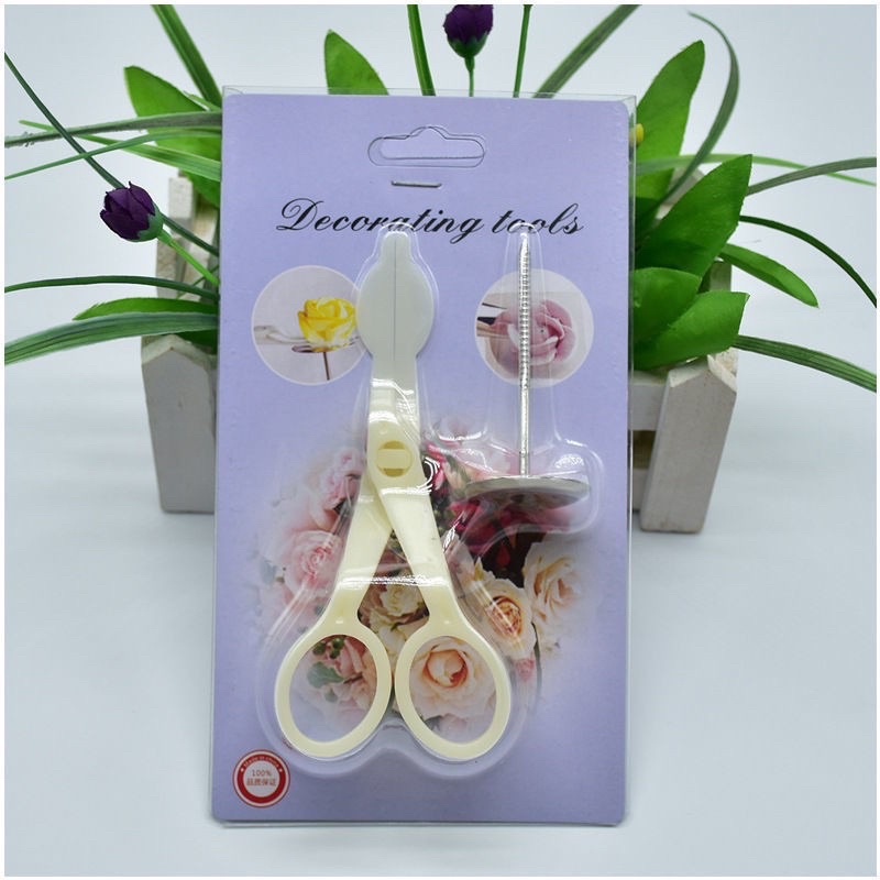 Bakery D'VER ❤️ ชุดกรรไกรตัดดอกครีมและก้านร่มบีบครีม กรรไกรยกดอกครีม