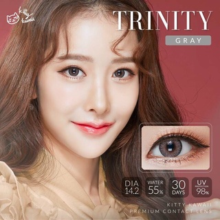 คอนแทคเลนส์ รุ่น Trinity ยี่ห้อ Kitty Kawaii มีสี เทา ตาล มีค่าสายตา