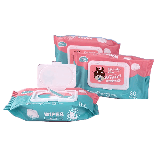 Baby Wipes ทิชชูเปียกทำความสะอาด (แพ็คใหญ่ 80 แผ่น)ทิชชูเปียกเด็ก กระดาษทิชชูเปียก ทิชชูเปียก แผ่นทำความสะอาด