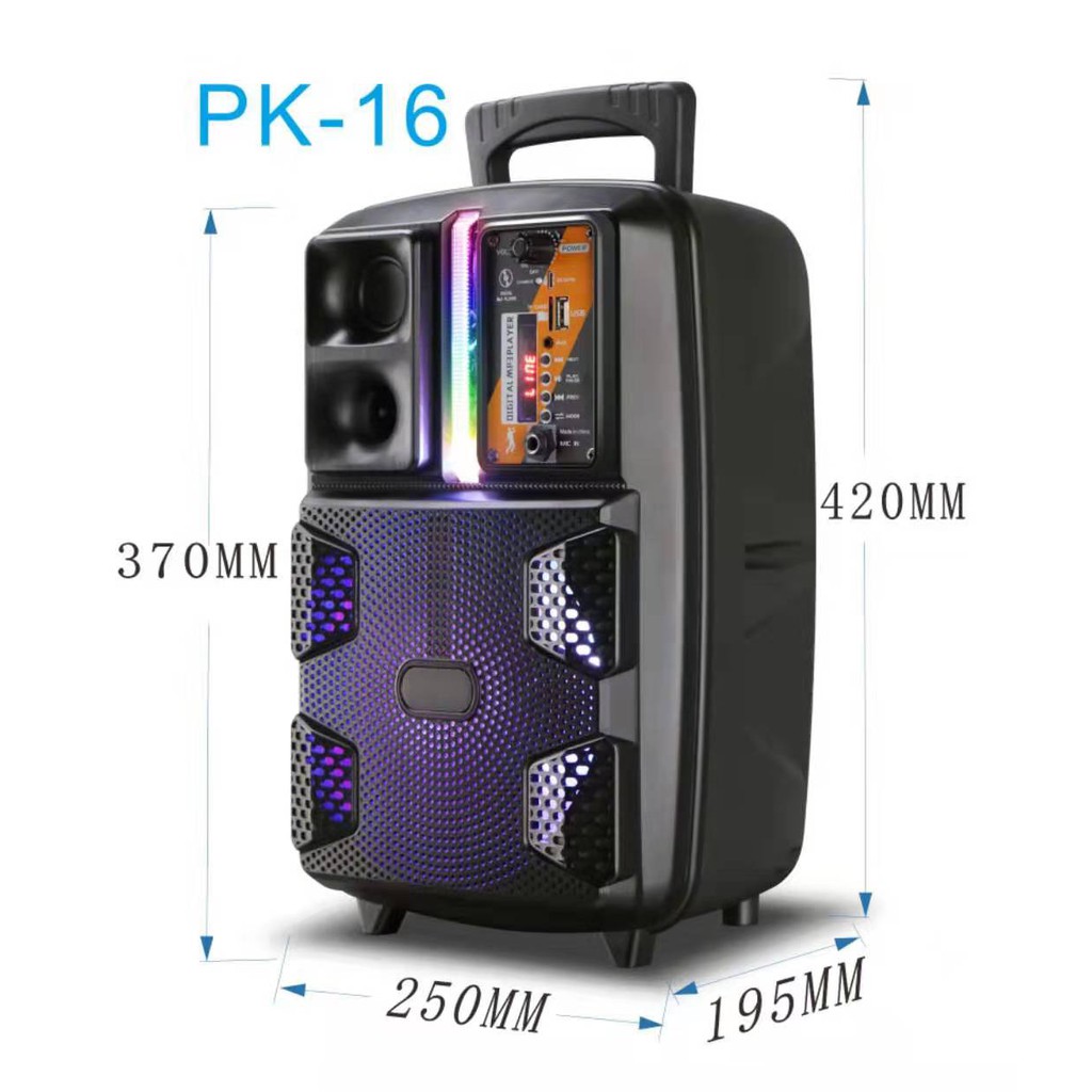 [รับประกัน 1 เดือน] ลำโพงไร้สาย รุ่น PK-16 และ PK-17 ลำโพงช่วยสอน ขนาดดอก 8 นิ้ว ใช้งานนานต่อเนื่อง 6 ชั่วโมง