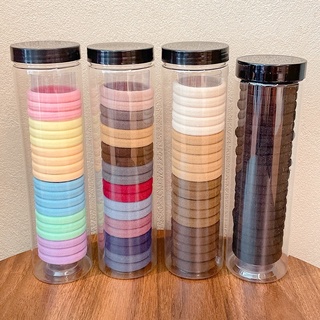 ยางรัดผมสีสันสดใส 20 เส้น พร้อมกระปุกเก็บ