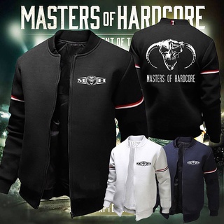 Autumn Winter Master of Hardcore Sports Mens Fleece Zipper Hoodie Jacket Men Warm Motorcycle Car Leisure Sports Baseball Jacket Flight Jacket Solid Color Coat Coat Golf Jacket