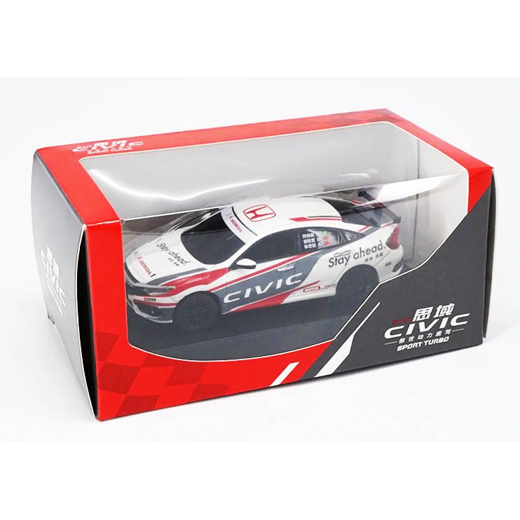 โมเดลรถเหล็ก - 1/43 Honda Civic FC Racing Car Diecast Model Car