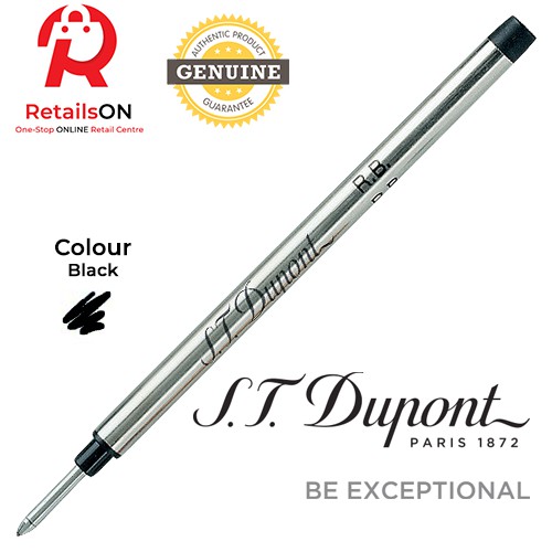 ST Dupont Refill Rollerball - ไส้ปากกาโรลเลอร์บอลสีดําสําหรับ ST Dupont Paris