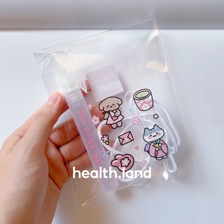 แอลกอฮอล์สเปรย์พกพา DIY 10ml Acl.75% กลิ่นซากุระ หอมไม่เหนียว พร้อมบำรุงมือ [ฟรีสายห้อยคอ+ สติกเกอร์DIY คละแบบ 1 แผ่น]