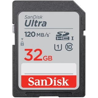 SanDisk Ultra SD Card SDHC UHS-I Memory Card 32GB Speed 120MB/s C10 U1 Full HD (SDSDUN4-032G-GN6IN)