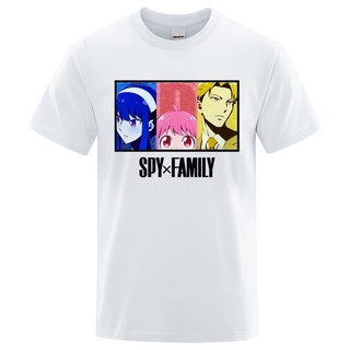 เสื้อยืดผ้าฝ้ายพิมพ์ลายแฟชั่น เสื้อยืดแขนสั้นลําลอง พิมพ์ลาย Spy X Family ทรงหลวม ระบายอากาศได้ดี สําหรับผู้ชาย