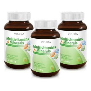 VISTRA Multivitamins &amp; Minerals PLUS AMINO ACID 50 เม็ด (3 ขวด)