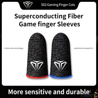 Ready 1 Pair Gaming Finger Sleeve Sweatproof Breathable Gloves Gamers Touchscreen Game Controller Phone Gaming Sensitive Touch Finger Cover meleny