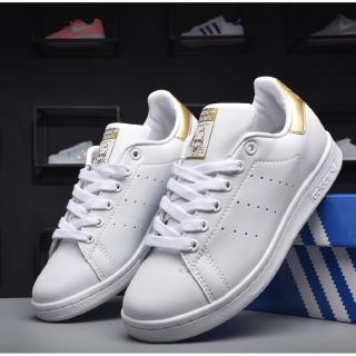 🌟cow leather upper🌟 Adidas Stan Smith Sport Shoes gold sneaker Running