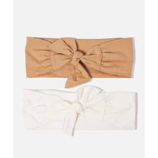 พร้อมส่ง ของแท้ Kitsch Eco-Friendly Cotton Adjustable Headbands 2 pieces / เซ็ต ผ้าคาดผม 2 ชิ้น