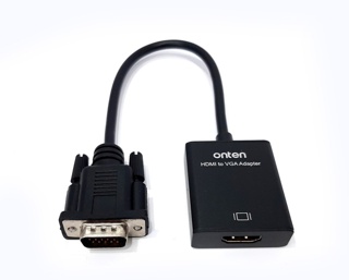 [โค้ด JANINC30 ลดเพิ่ม30%] Adapter รุ่น OTN-7557A หัวแปลงสัญญาณ vga to hdmi with audio converter