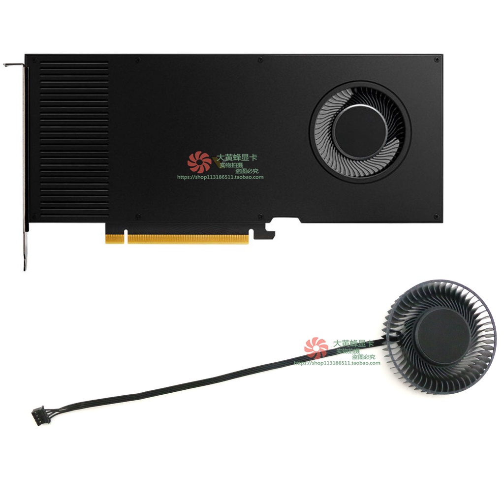 หม้อน้ํากราฟิกการ์ด NVIDIA/Leadtek Quadro RTX A4000 กราฟิกการ์ดพัดลมระบายความร้อน BAPA0716B2HP001