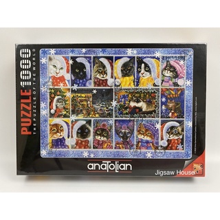 พร้อมส่ง-จิ๊กซอว์ Christmas Cat แบรนด์ Anotolian jigsaw puzzle 1000 ชิ้น