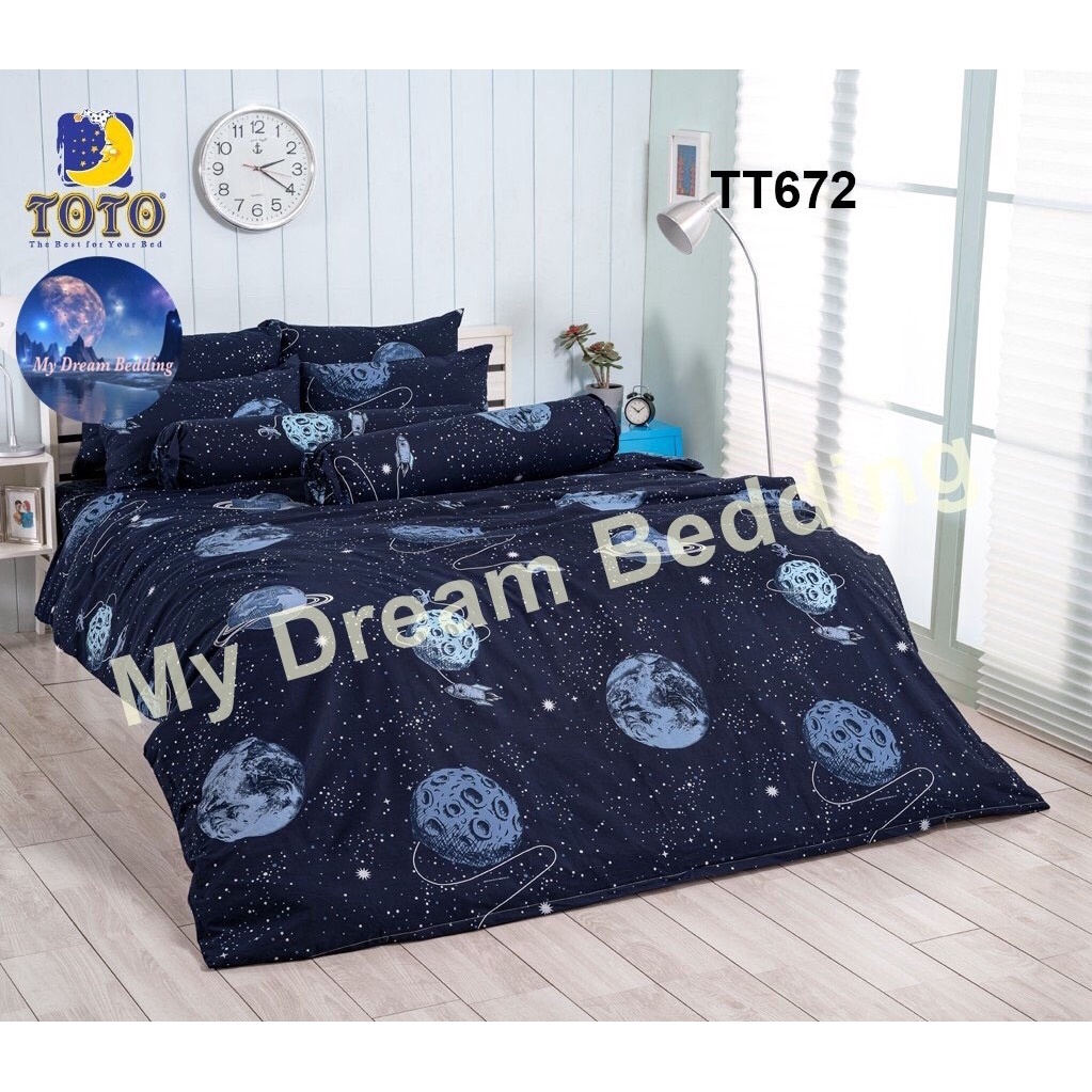 TOTO ผ้าปู​ ที่นอน (ไม่รวมผ้าห่มนวม) ขนาด 3.5ฟุต 5​ ฟุต 6​ ฟุต​ TOTO​ โตโต้ mydrembedding tt 672