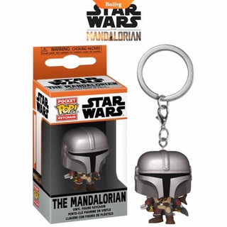 Funko Pop！Star Wars The Mandalorian Pocket Pop Keychain Figure Toys Model Dolls For Children Birthday Gift  | BOLIVE |