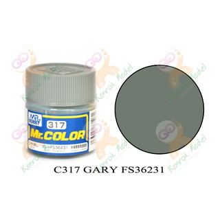 สีสูตรทินเนอร์ Mr.hobby Mr.color C317 Gray FS-36231 Semi-Gloss 10ml