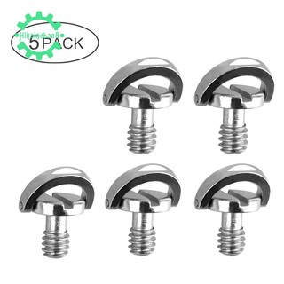 ☀5 Pack 1/4inch Quick Release Plate D-ring D Shaft QR Screw Adapter