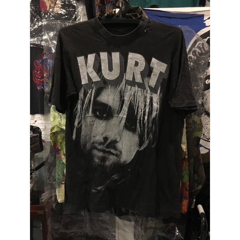 Vtg. Kurt Cobain 90s T-Shirt Sz. L