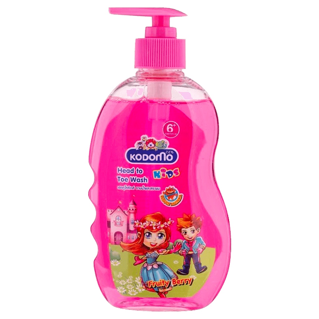 LeeMert ครีมอาบน้ำ แชมพู สระผม เด็ก โคโดโม Kodomo Baby Shampoo 400ML ยาสระผม เด็ก โคโดโมะ สีชมพู ขนา