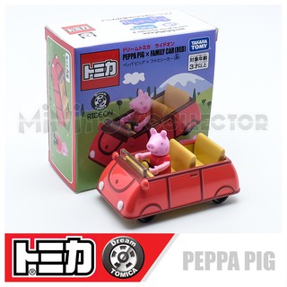 รถเหล็กTomica (ของแท้) Dream Tomica Ride On PEPPA PIG x FAMILY CAR (RED)