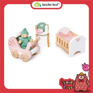 Tender Leaf Toys ของเล่นไม้ บ้านตุ๊กตา เฟอร์นิเจอร์เนอร์สเซอรี่ Dolls House Nursery Set