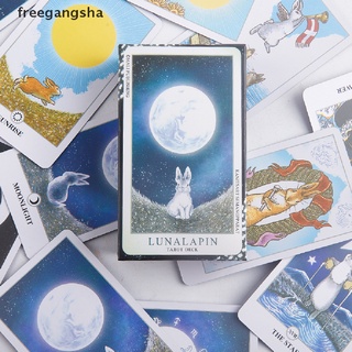 [FREG] Rabbit Tarot Deck Lunalapin Rabbit Tarot Cards Tarot Card Game Gift FDH