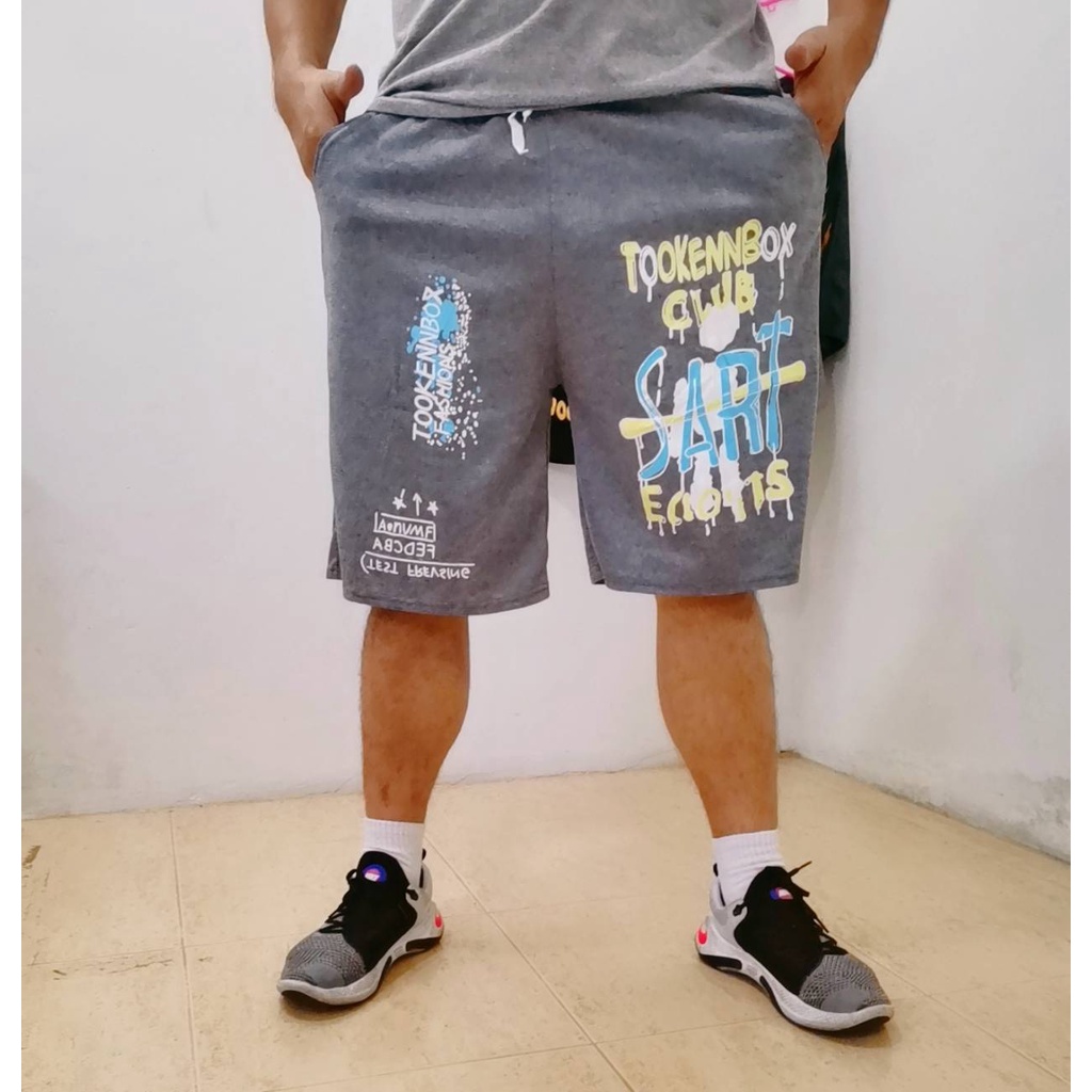 #กางเกงขาสั้นผู้ชาย+ผ้ายืดตัวใหญ่ดีใส่เทียวใส่ออกกำลังกายใด้มีกระเป๋าข้าง2ใบลายสกรีนผ้ายืดดีผ้าวอร์มใส่สบาย=226 - รูปที่ 2